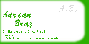 adrian braz business card